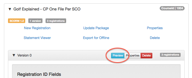 Detail of How to Launch Content in Preview Mode